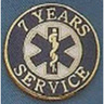 EMS Uniform Service Pin, 3/4in Diameter, Round, 7 Years