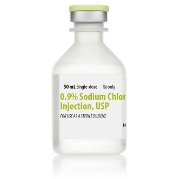 Sodium Chloride 0.9%, 50mL Plastic Fliptop Vial | Bound Tree