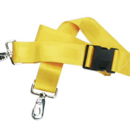 2-piece Nylon Restraint Strap with Plastic Side Release Buckle and  Non-swivel Speed Clip Ends, 7ft L x 2in W, Black