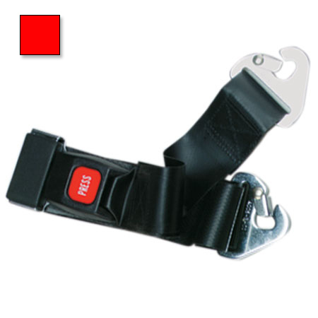 Metal Push Button Buckle Two Piece w/Non-Swivel Clip Straps