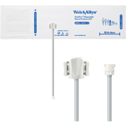 FlexiPort® Disposable Blood Pressure Cuffs with Single Tube Female Locking Type Connector