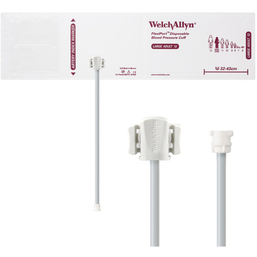 FlexiPort® Disposable Blood Pressure Cuffs with Single Tube Female Locking Type Connector
