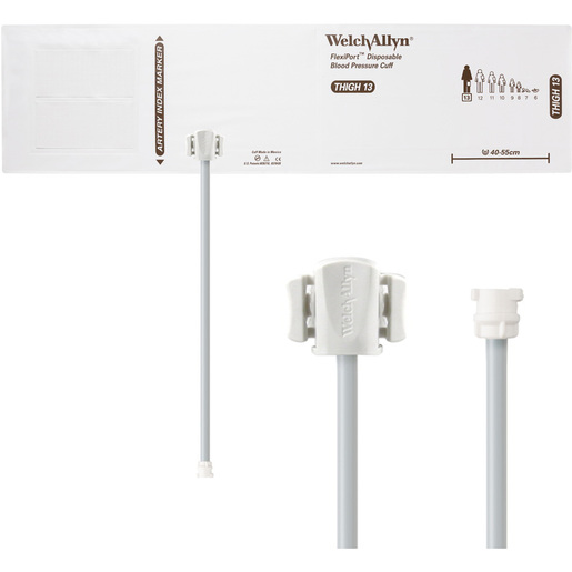 FlexiPort® Disposable Blood Pressure Cuffs with Single Tube Female Locking Type Connector