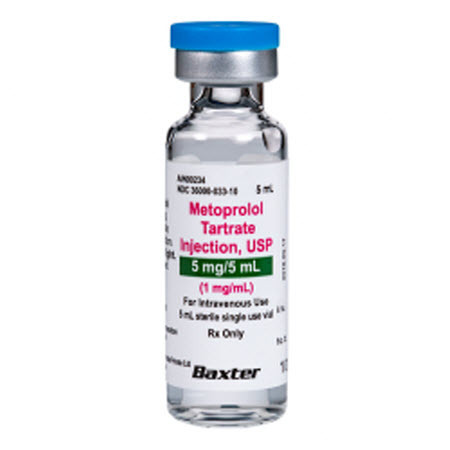 Metoprolol, 5mg/5mL, Vial