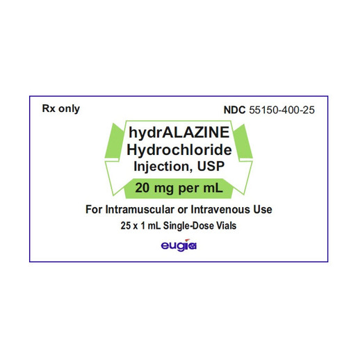 Hydralazine HCL Injection, 20mg/mL, Vial
