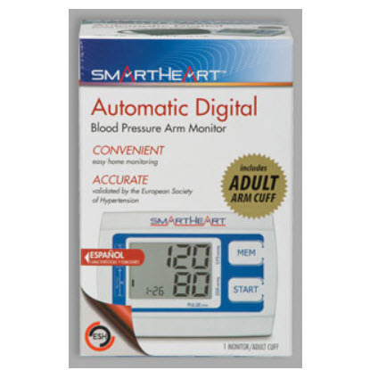 SmartHeart Automatic Digital Blood Pressure Monitor, Arm Cuff