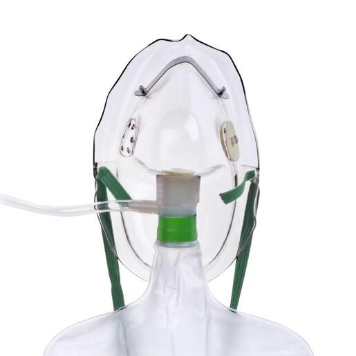 Nonrebreathing Oxygen Mask with Safety Vent, 7ft Tubing, Adult