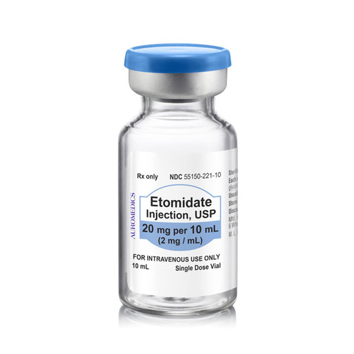 Etomidate Injection, 20mg/10mL, Vial