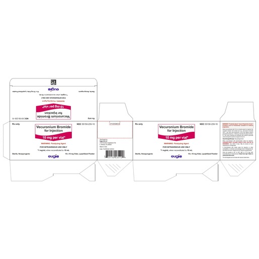 Vecuronium Bromide, 10mg, Vial
