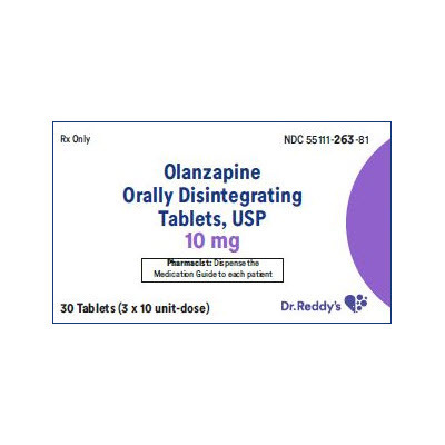 Olanzapine, 10mg, Orally Disintegrating Tablet