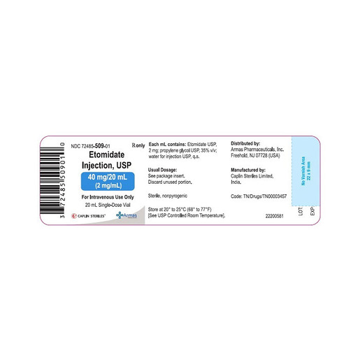 Etomidate, 40mg/20mL, Vial