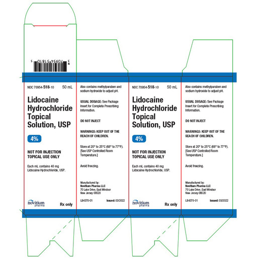 Lidocaine HCL 4%, 50mL, Topical Solution