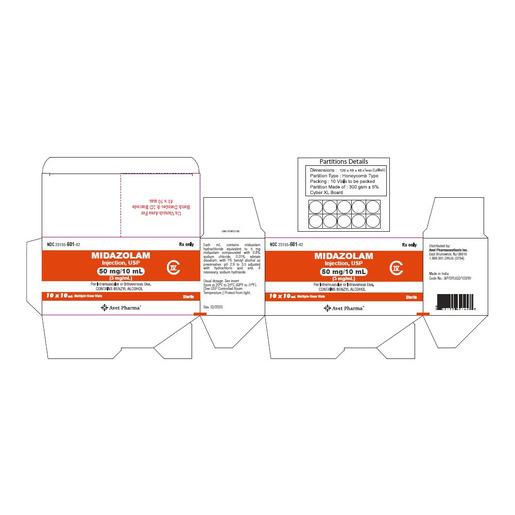 Midazolam, 50mg/10mL, Vial