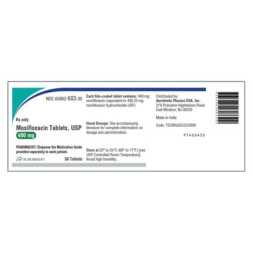 Moxifloxacin, 400mg, Tablet