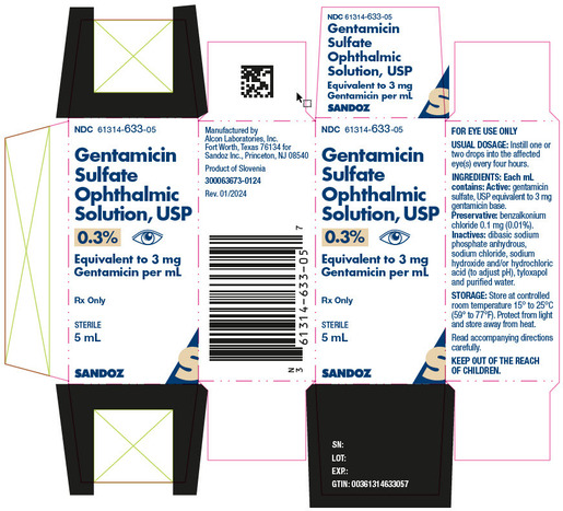 Gentamicin Sulfate Ophthalmic, 0.3% 5ml Drop