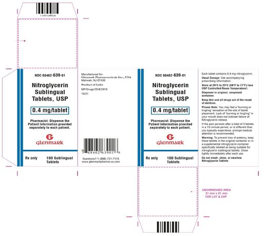 Nitroglycerin, 0.4mg, Sublingual Tablets