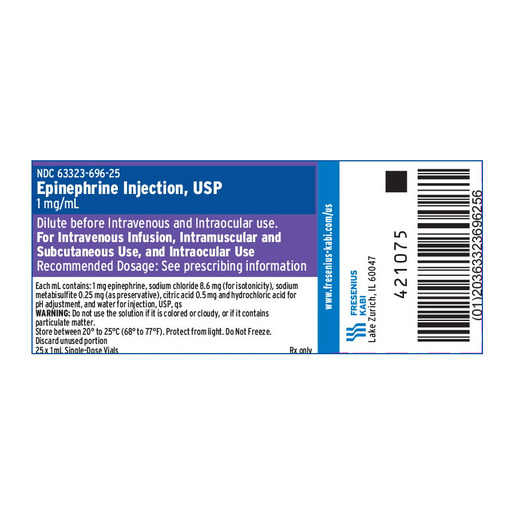 Epinephrine Injection, 1mg/mL, Vial