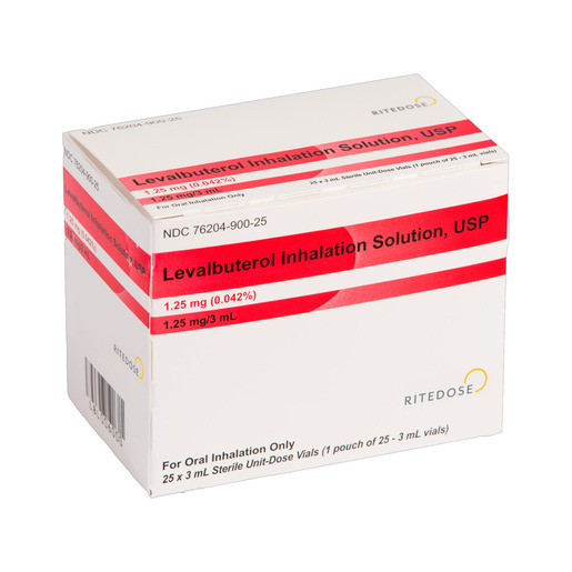 Levalbuterol, 1.25mg/3mL, Inhalation Solution