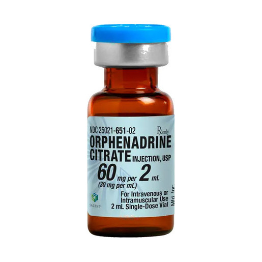 Orphenadrine Citrate, 60mg/2mL, Vial