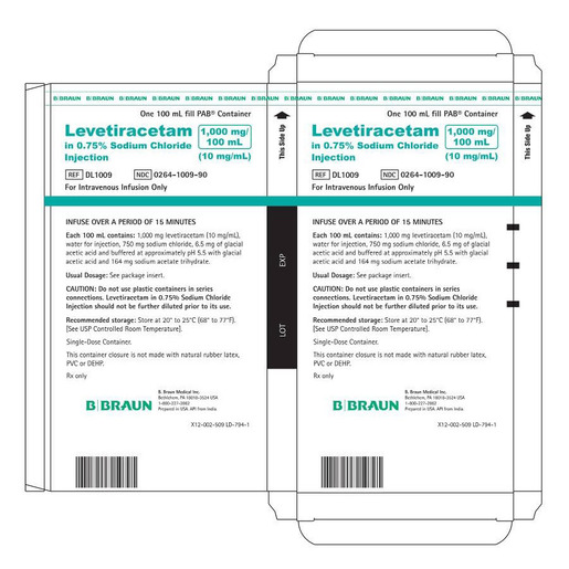 Levetiracetam in 0.75% Sodium Chloride Injection, 1000mg/100 mL (10 mg/mL)