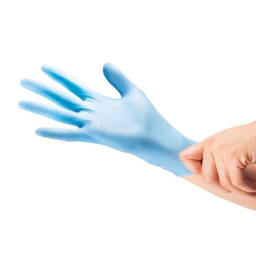 Curaplex® TritonGrip EC™ Exam Gloves, Blue Nitrile, Small