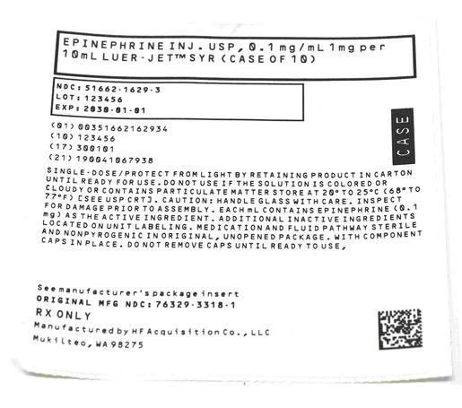 Epinephrine 1:10000, 1mg/10mL, Luer-Jet Prefilled Syringe