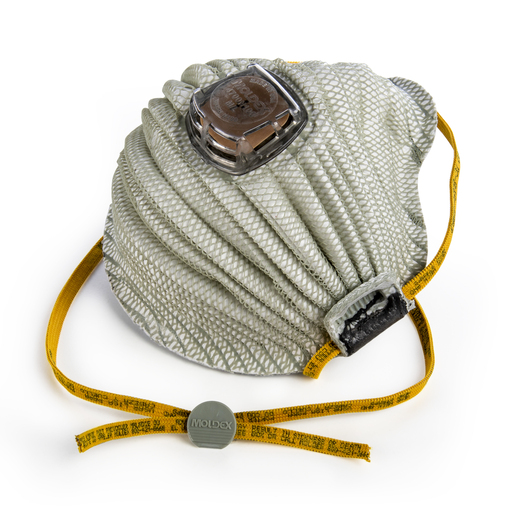 Moldex AirWave® Disposable Particulate Respirator with SmartStrap®, Ventex® Valve and Full Flange, Size Medium/Large, NIOSH Approved