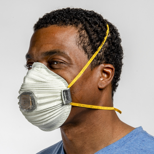 Moldex AirWave® Disposable Particulate Respirator with SmartStrap®, Ventex® Valve and Full Flange, Size Medium/Large, NIOSH Approved