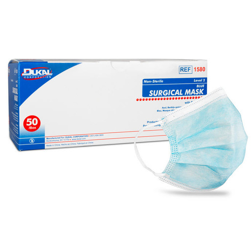 Surgical Face Mask with Ear Loop, Level 2, Blue 