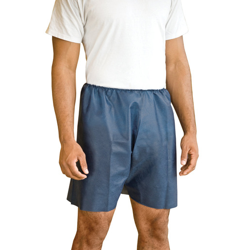 MediShorts® Exam Shorts, Nonwoven, Navy, Large/X-Large, 22 to 48in Waist