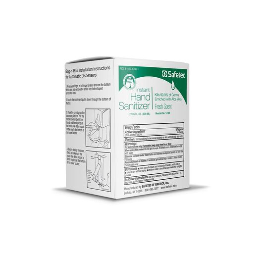 Safetec® Instant Hand Sanitizers Dispenser Refills, Fresh Scent