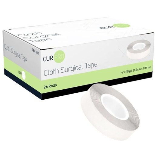 Lightweight Cloth Adhesive Surgical Tape, 10yds L x 0.5in W