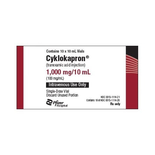 Cyklocapron, 100mg/mL, 10mL Vial