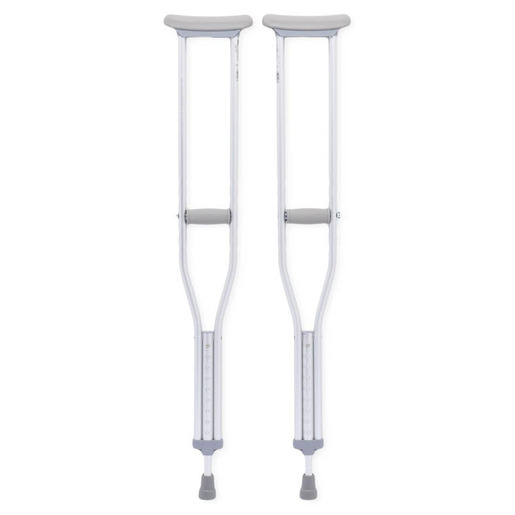 Standard Aluminum Push-Button Crutches, Adult Tall, 300lbs Capacity