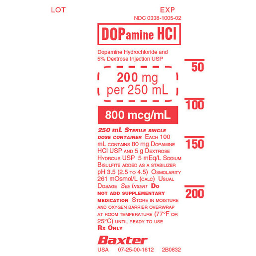 Baxter Premixed Medication IVs in VIAFLEX Bag with Dopamine HCL in 5% Dextrose