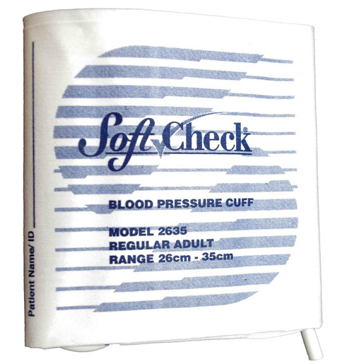 SoftCheck® Fabric Blood Pressure Cuff, Single Tube, No Fitting, Adult, 26 to 35cm SoftCheck® Fabric Blood Pressure Cuff, Single Tube, No Fitting, Adult, 26 to 35cm