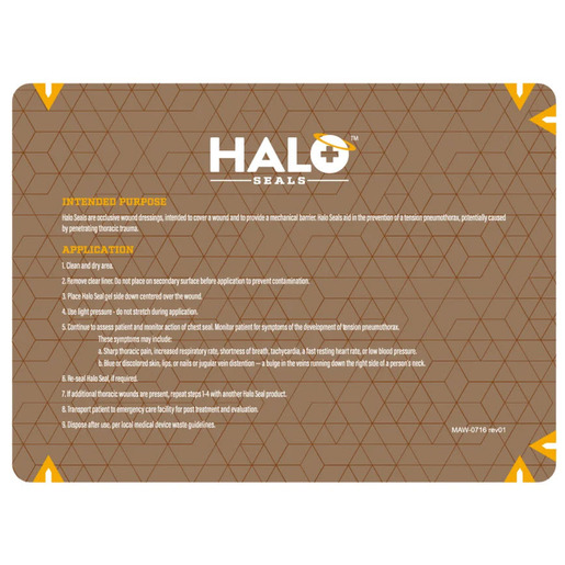 HALO™ Chest Seal, Non-Vented, 2-Pack