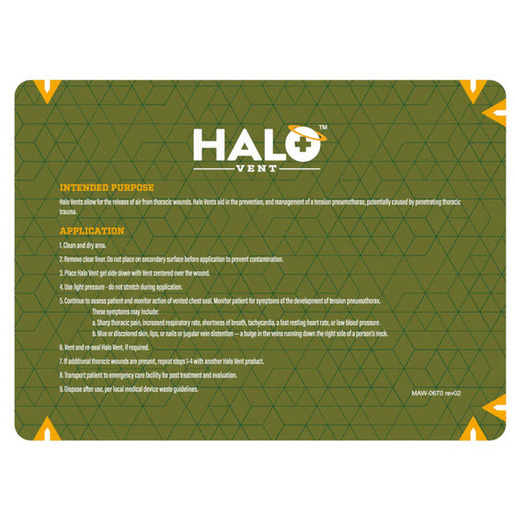 HALO™ Chest Seal, Vented, 2 Pack