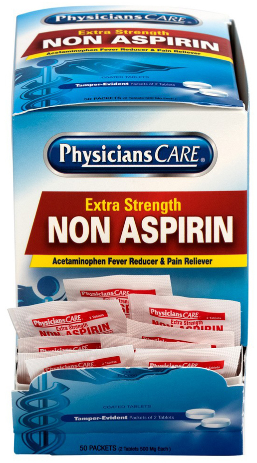 PhysiciansCare<sup>®</sup> Non-Aspirin Acetaminophen Pain Reliever Medication, 50 packets