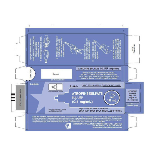 Atropine Sulfate, 1mg/10mL, Luer-Jet Prefilled Syringe