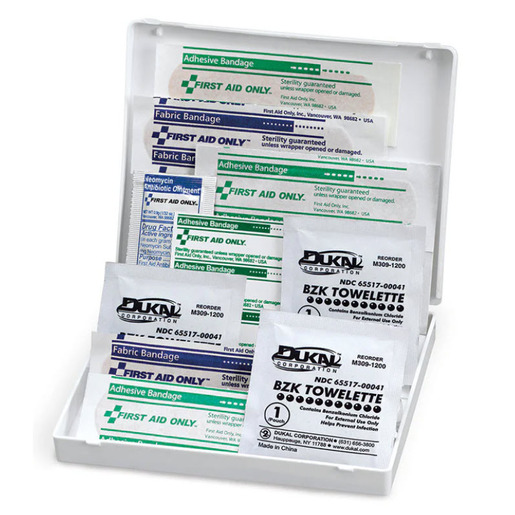 Travel First Aid Kit, 16 Piece, Plastic Case