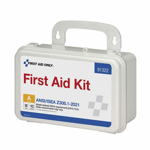 10 Person ANSI A Plastic First Aid Kit, ANSI 2021 Compliant