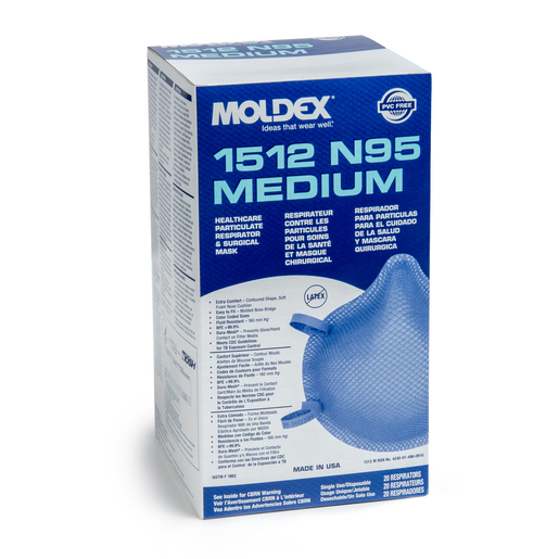 Moldex N95 Disposable Healthcare Particulate Respirator & Surgical Mask, NIOSH Approved