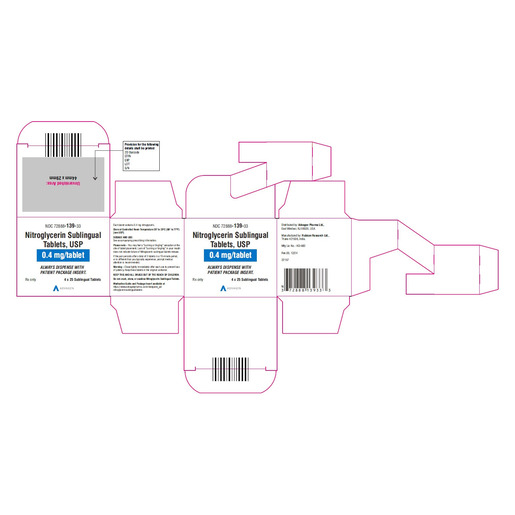 Nitroglycerin, 0.4mg, Sublingual Tablets