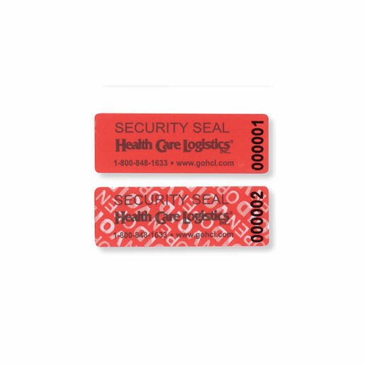 TamperEvident Void Message Seals, Numbered, Red Bound Tree