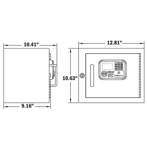 Narcotics box with CompX eLock 300 Series, Wi-Fi Ready, Electronic Access Control with Keypad Only