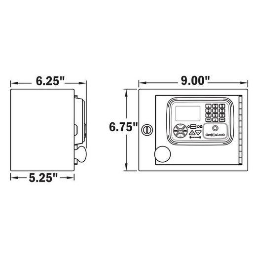 Compact Narcotics Box with CompX eLock 300 Series Cabinet, Wi-Fi Ready, Electronic Access Control with Keypad and iCLASS Card Entry