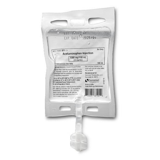 Acetaminophen, 1000mg/mL, 100mL Premixed Bag