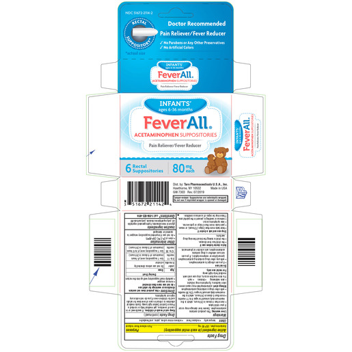 FeverAll® for Infants, Acetaminophen, 80mg, Rectal Suppository