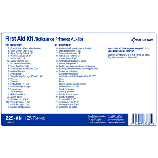 First Aid Only<sup>®</sup> Bulk First Aid Kit, 50-person